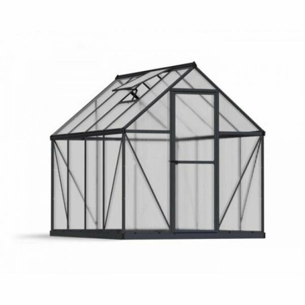 Palram-Canopia 6 x 8 ft. Mythos Greenhouse, Gray HG5008Y